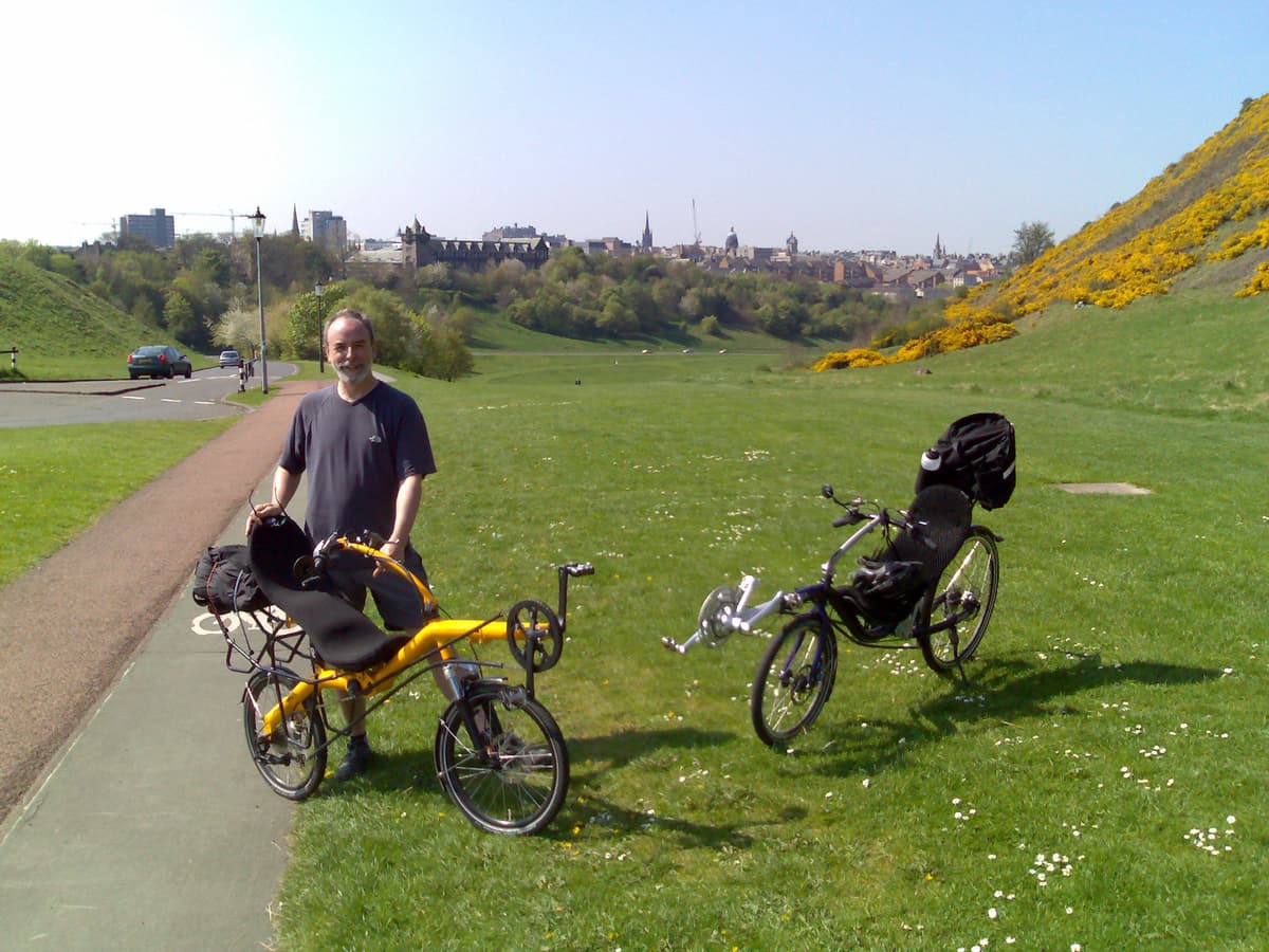 Actually below the seat, I didn't fancy the climb, instead we tootled along, stopped for an ice-cream, and wended our way back to our starting point.