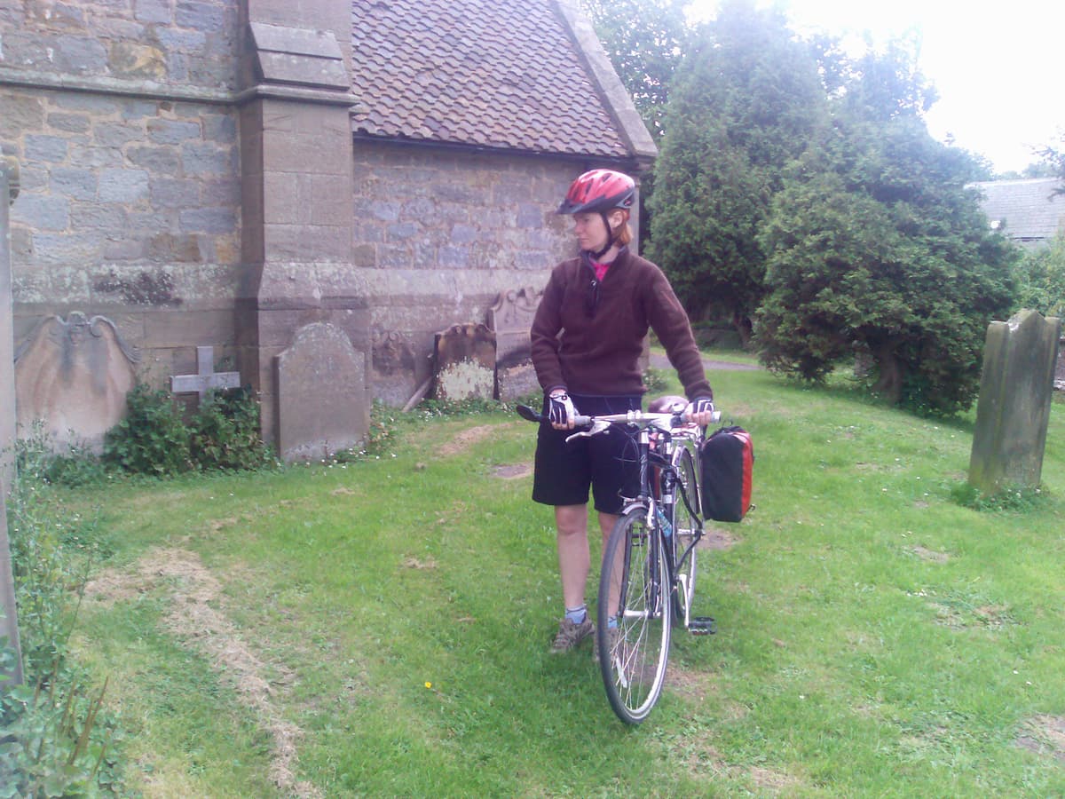 But this is Stamfordham, to be precise it's just behind the church which came to be our favourites spot.  When we arrived Viv and David, the proprietors of Church House the B&B, were out and we passed the time sitting on a bench just here and gazing out west up the valley.