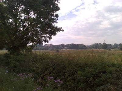 View back to the church