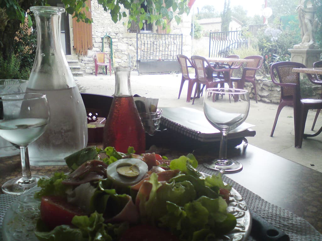 I took this photo at 11.00am and I'm having lunch, I was so hungry but then, when it came to it I could eat very little.  This salad was nice but the main course, some sort of turkey and mushrooms in a creamy sauce I just couldn't eat.  But I'd not had breakfast so I guess I needed something.