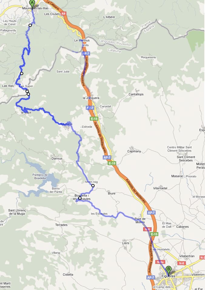 <p>54km, avg 11.8km/hr, max 57.7km/hr</p><p>This was the big day, I was going to cross the Pyrenees into Spain, something I'd been looking forward to for a few day's.</p>