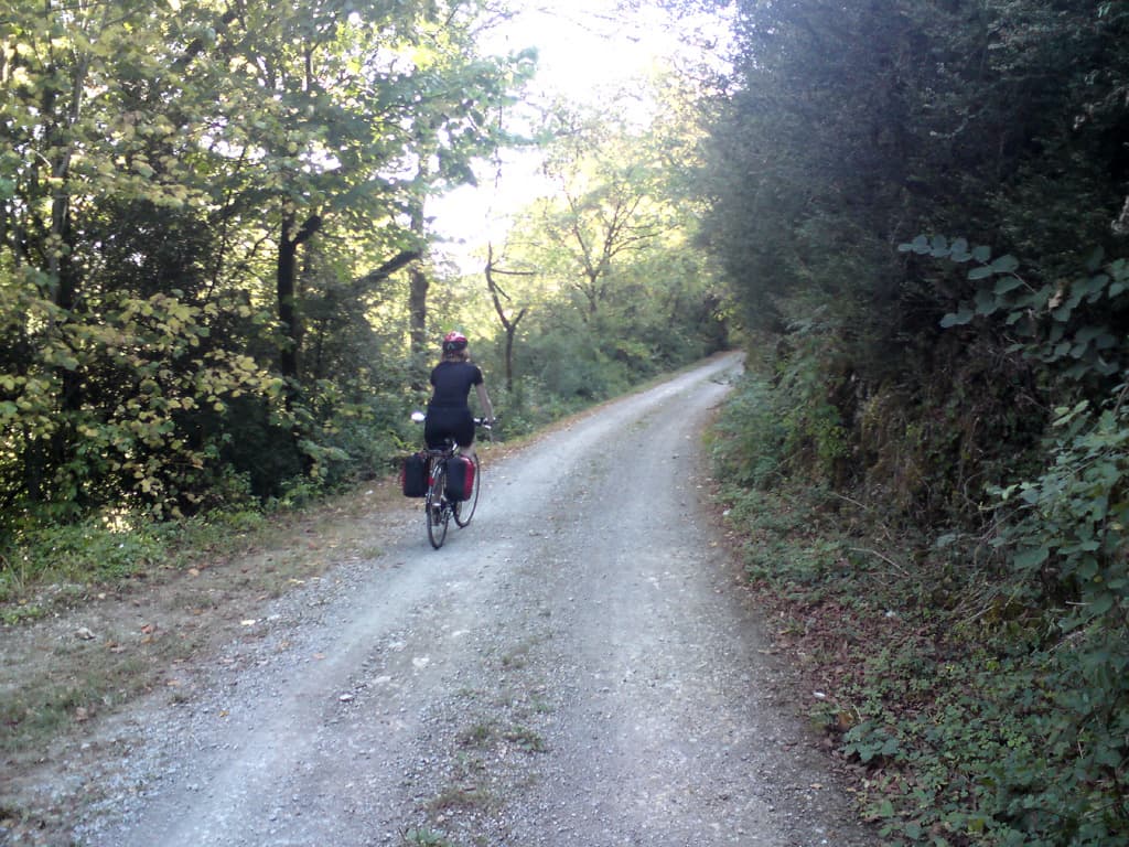 The route we followed was only tarmacked in parts, and so was even more tranquil.