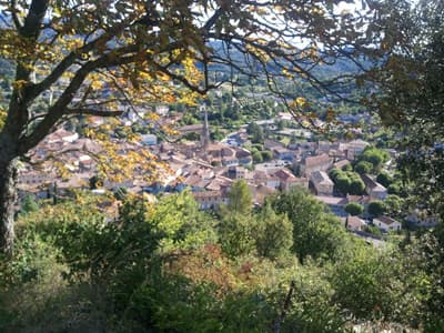 Looking down to Les Vans