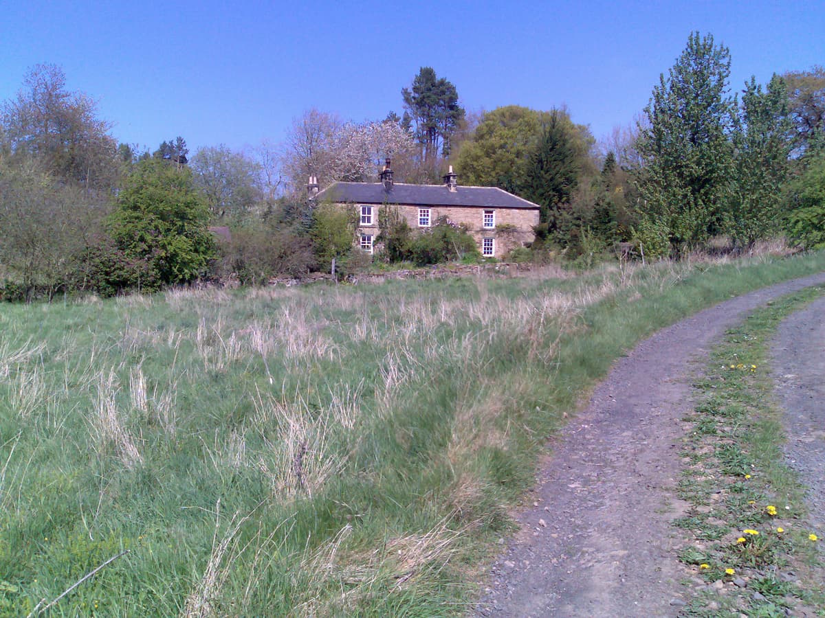 This was the most beautiful house, actually two terraced houses mores the pity, in a fantastic setting.  Woods and a small stream on the north side with open fields to the south.
