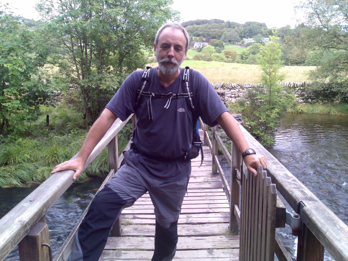 This was the little wooden footbridge over Greenburn Beck. We could have gone this way back to the Three Shires Pub but eschewed more beery beverage and turned to follow the beck back to the farm.