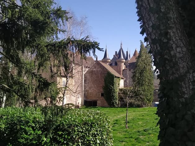 Fairy tale conical roofs of the castle at La Clayette, such a lovely little town and amazing castle / chateau
