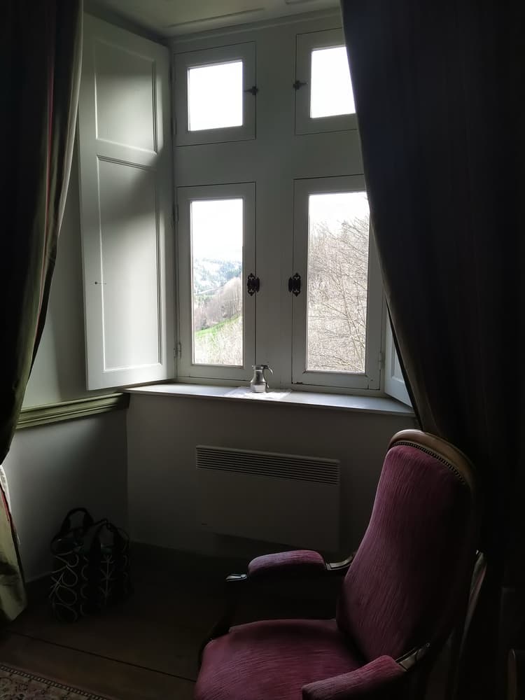 This was the little window to look out up the valley