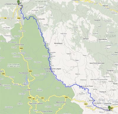 Day 9 La Bastide Puylaurent to Les Vans